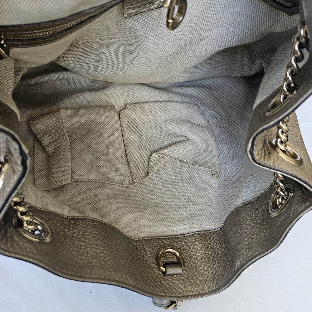 EUC Gucci Soho Metallic Gold Shoulder Bag - Picture 16 of 16